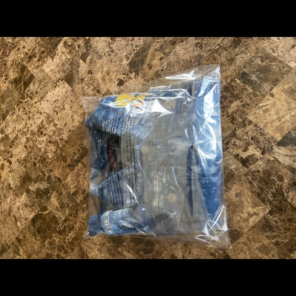 New Members Only Looney Tunes ACME Denim Jacket Bleach Tie Dye Acid Wash Large - Picture 15 of 16